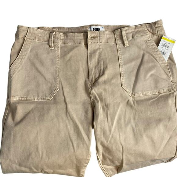 Paige Mayslie Straight Ankle Jeans | Womens 34, Vtg Warm Sand NEW - Picture 14 of 15